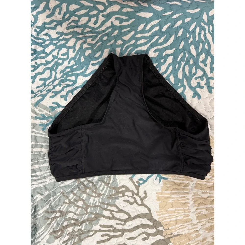 Catalina Womens Black Ruched Side Bikini Bottoms Swimwear Size Small 4-6